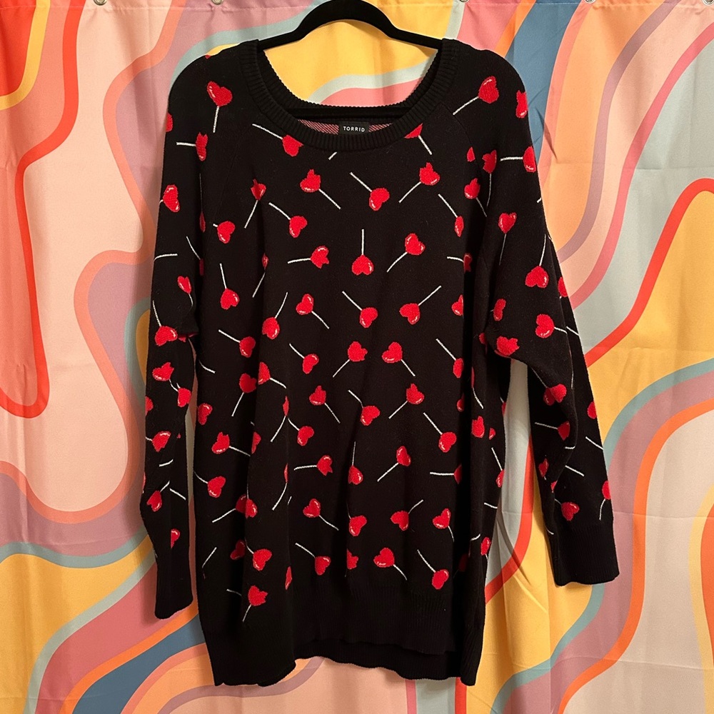 Torrid Heart Lollipop Sweater Size 4